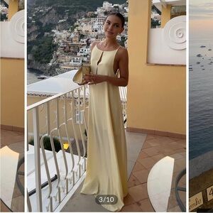 Elegant Yellow Maxi Dress